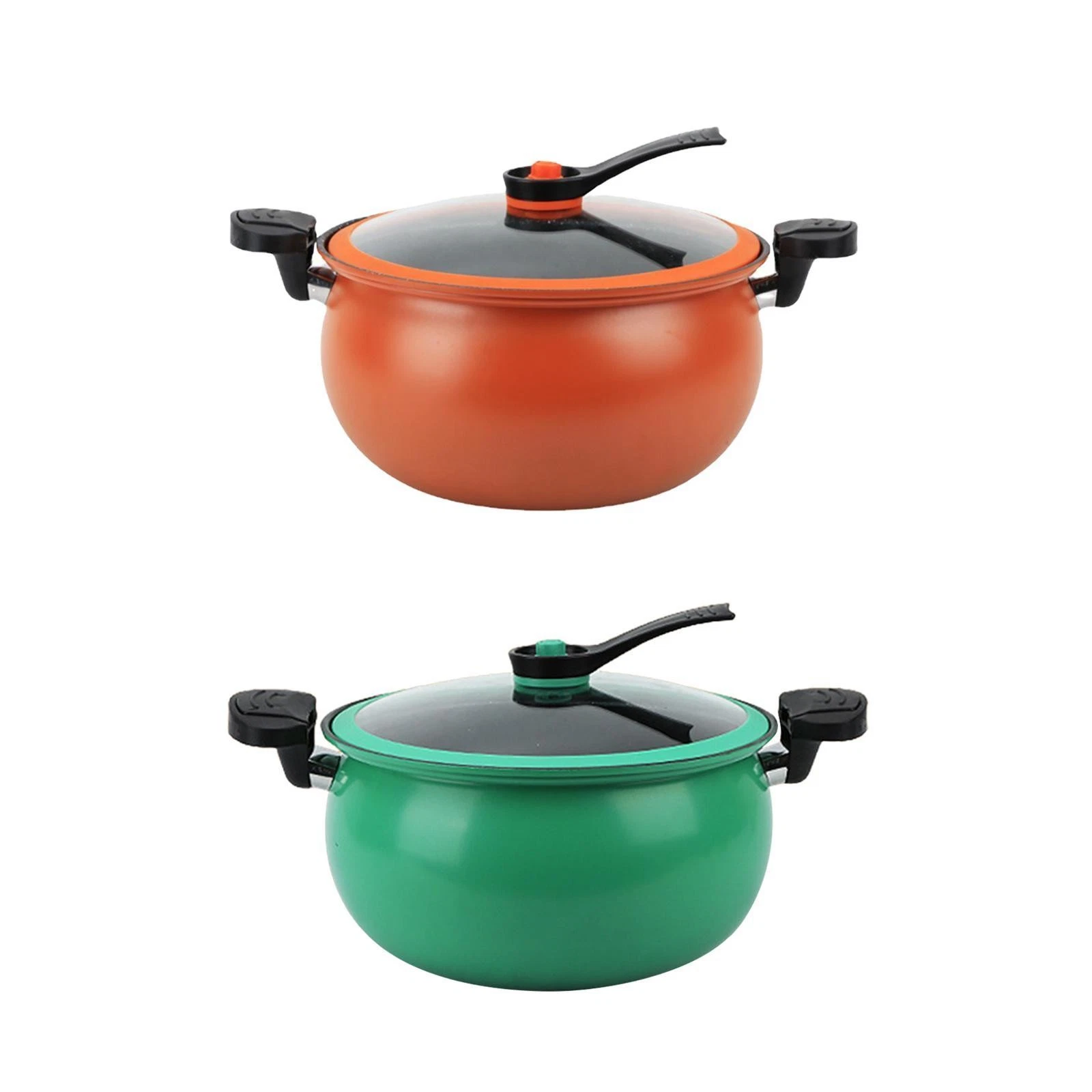 Micro Pressure Cooker Cooking Pot Multifunctional Double Handle Cookware Dun
