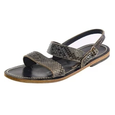 K JACQUES St Tropez Strappy Sandals Leather Snake Effect Sz. 39 EU 9 US $330