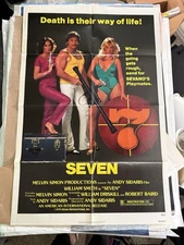 Original SEVEN (1979) Vintage Theatrical Movie Poster Folded Exploitation Action