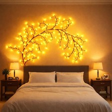 144 LED 18 Branches Enchanted Willow Vine Lights Remote Wall Decor Fairy
