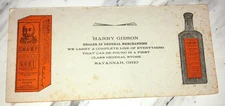 Antique c1905 Savannah Ohio Fountain Pen Ink Blotter Harry Gibson General Store