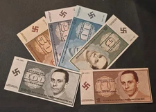 WW2 WWII German The Minister currency Reichsmark Banknote collection set