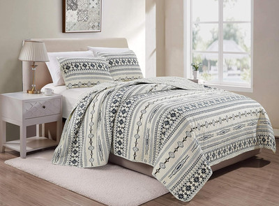 Colby 3-Piece Reversible Western Quilt Set - Queen Size Tribal Design