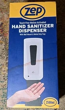 NIB Zep TouchFree Motion Hand Sanitizer/Soap Dispenser w/Wall Mount & Drip Tray 