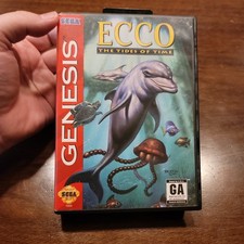 Ecco The Tides of Time (Sega Genesis, 1994) Complete CIB - Tested - Authentic - 