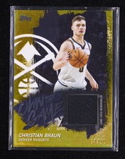 Christian Braun 2025-26 Topps Flagship Game-Used Patch 14/50 Own The Game [jm147