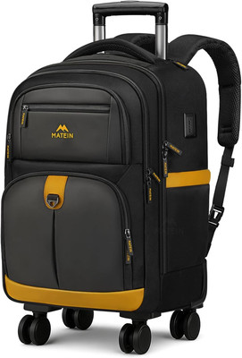 MATEIN Rolling Backpack with 4 Spinner Wheels, 17 Inch Backpack on Wheels with U