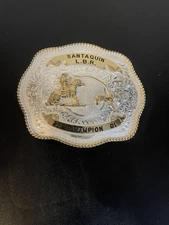 Montana Silversmith Sahntaquin LBR Rodeo 2001 Champion Men’s belt buckle