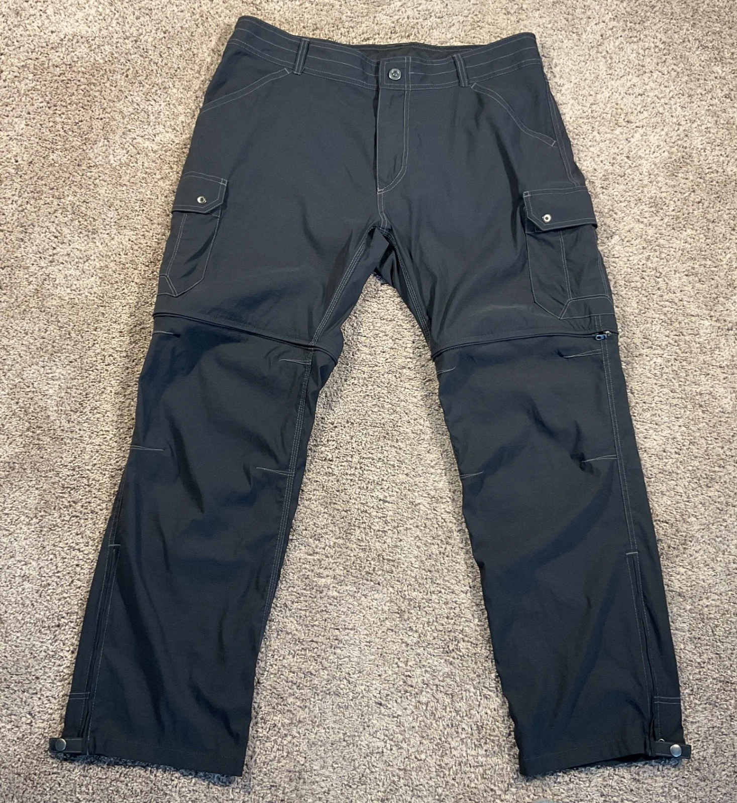 KUHL Renegade Convertible Stealth Cargo Pants Mens 38x30 Black