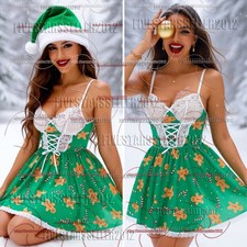 Women's Sexy-Lingerie Babydoll Sleepwear Underwear Lace Dress G-string Nightwear