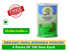 Organic India Moringa Powder (100 gms each) Pack of 4 (free shipping)
