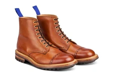 NIB $800 TRICKER'S GREGORY BURNISHED BEECHNUT BOOT SZ 8 UK (US 9)  NO TARIFF
