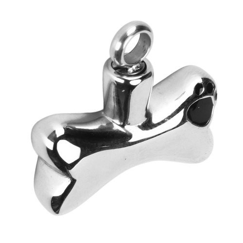 ヘPet Bone Print Urn Pendant Openable Stainless Steel Sweatproof Commemor - Picture 8 of 12