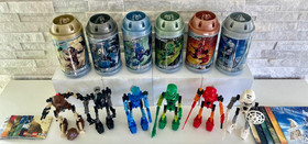 Bionicle Toa Mata: 8531 8532 8533 8534 8535 8536 w/Canisters, Manuals & Posters