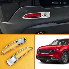 Glossy Chrome Rear Bumper Fog Light Frame Cov...