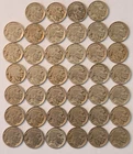 ROLL (40) Full & Partial Date Buffalo Nickels, 1916 - 1938, PDS Mints, Buff-BK1