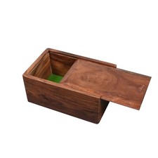 Scatola portaoggetti pezzi scacchi palissandro dorato per set pezzi scacchi da 3 a 4 pollici