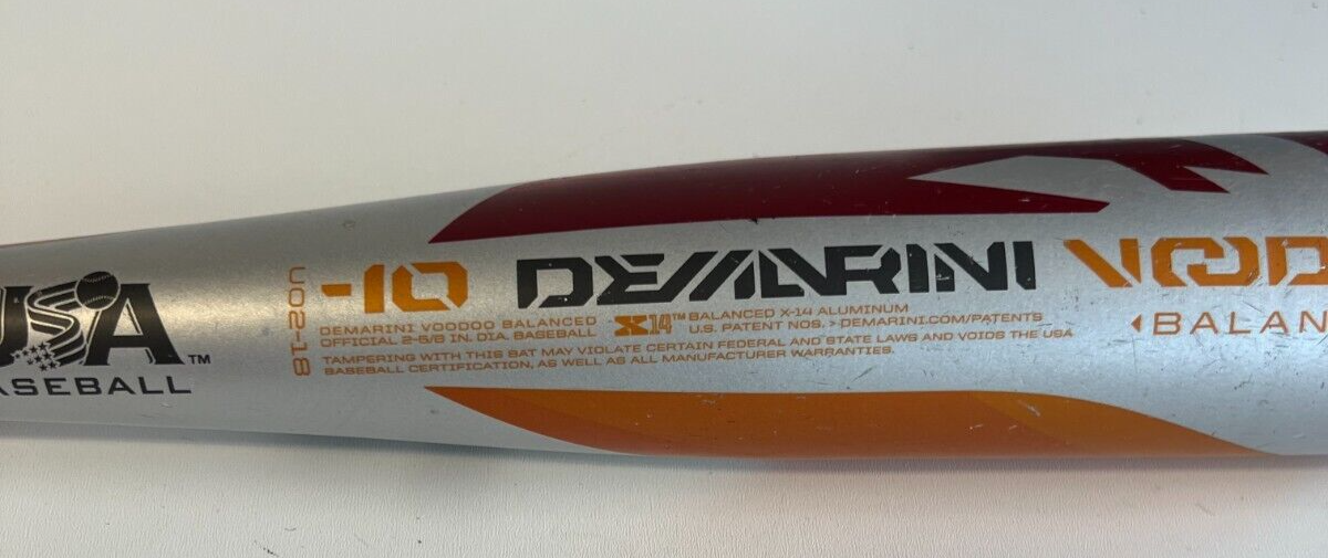 Batte De Baseball Demarini Voodoo One 28/18 Équilibrée - Alliage - 18 Oz - Modèle 2019