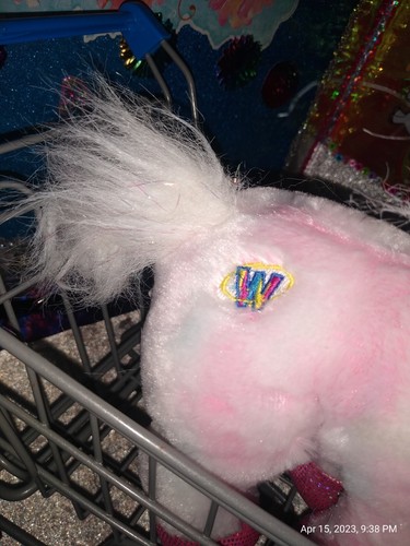 🦄Ganz Webkinz "Pink Pony* Fluffy White Mane Tail Sparkly Pink Feet HM117 Plush! - Picture 6 of 14