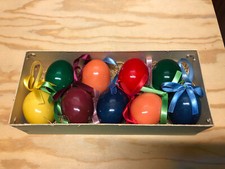 PLASTIK OSTEREIER BUNT 9 Stück