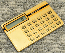 Vintage Pocket Slim Calculator Gold Tone - SCEPTRE SL-110