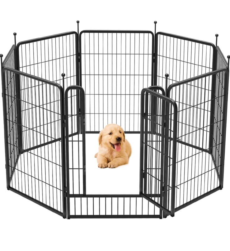 FXW Rollick Dog Playpen for Yard, RV Camping│Patented, 40 inch 8 Panels