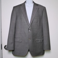 SUITSUPPLY Gray 100 Wool Super 110's Napoli 2-Button Blazer Jacket Mens Size 52