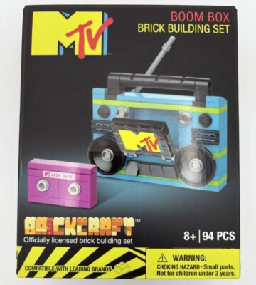 Brickcraft Brick Building MTV Moon Person - Cassette - Boombox Set