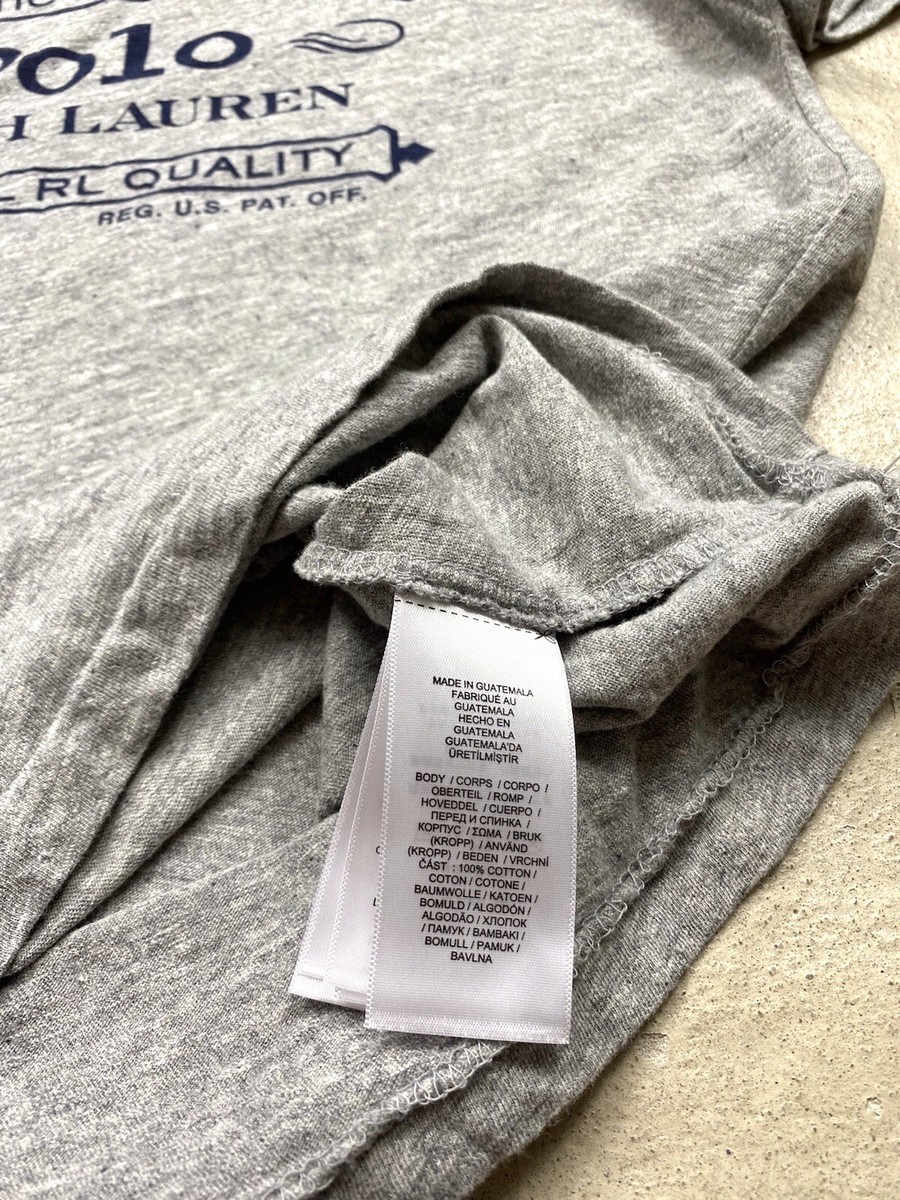 Vintage Archive Polo Ralph Lauren Tee Shirt Y2K RRL Gray S
