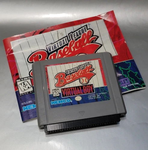 Virtual League Baseball Game CART +BOOK ONLY NO BOX Nintendo Virtual Boy, 1995