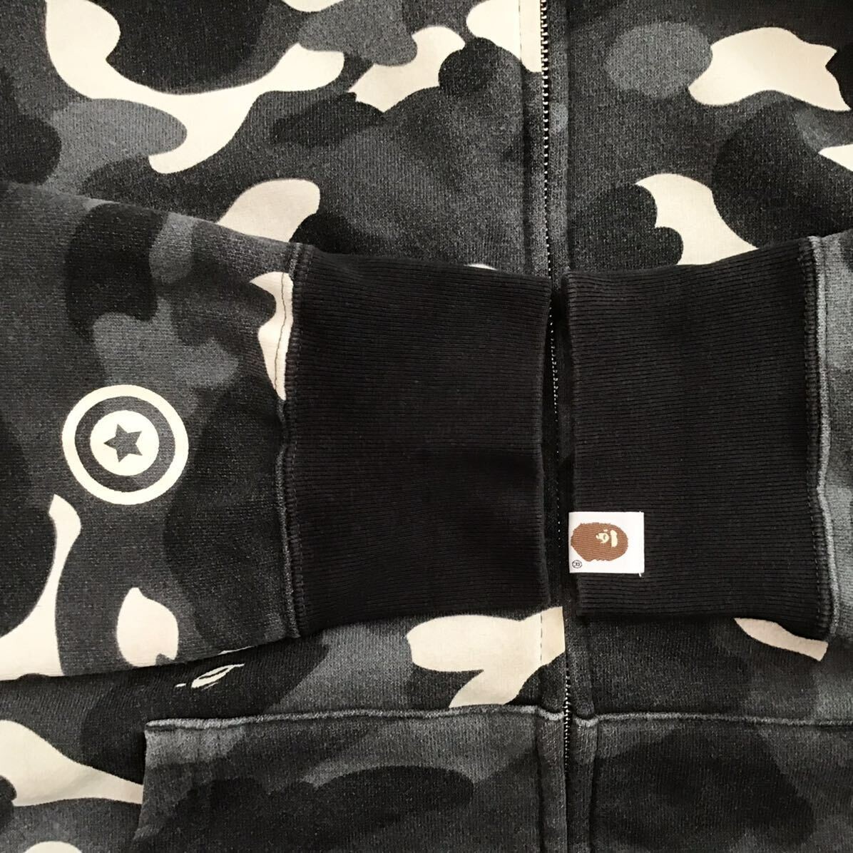 Glow in the dark BAPE City camo Long Tiger full zip hoodie A