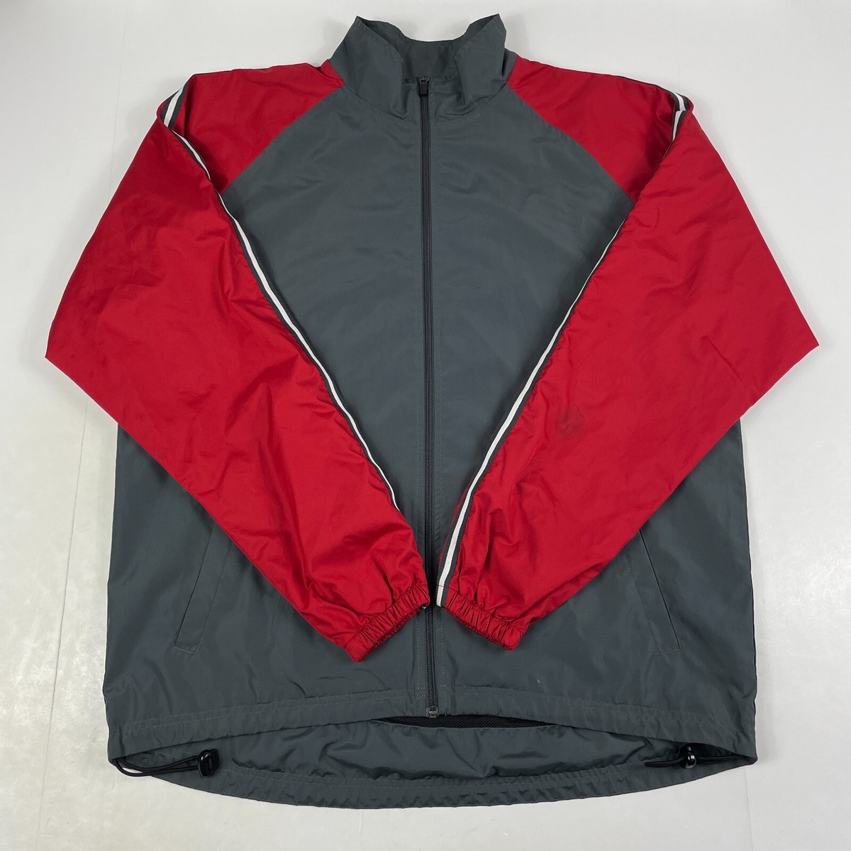 Russell Athletic Jacket Mens Medium Gray Full Zip Windbreaker