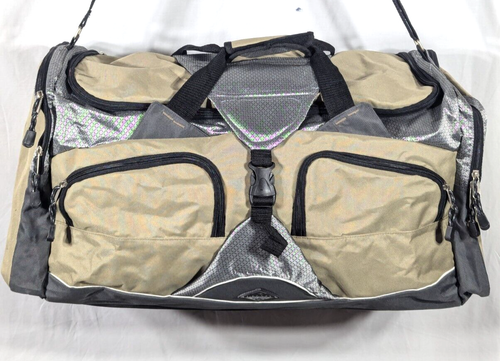 Duffel Bag Med-Large Size Overnight Travel Bag NEW Gym Sport Nylon Reflectors - Picture 2 of 9