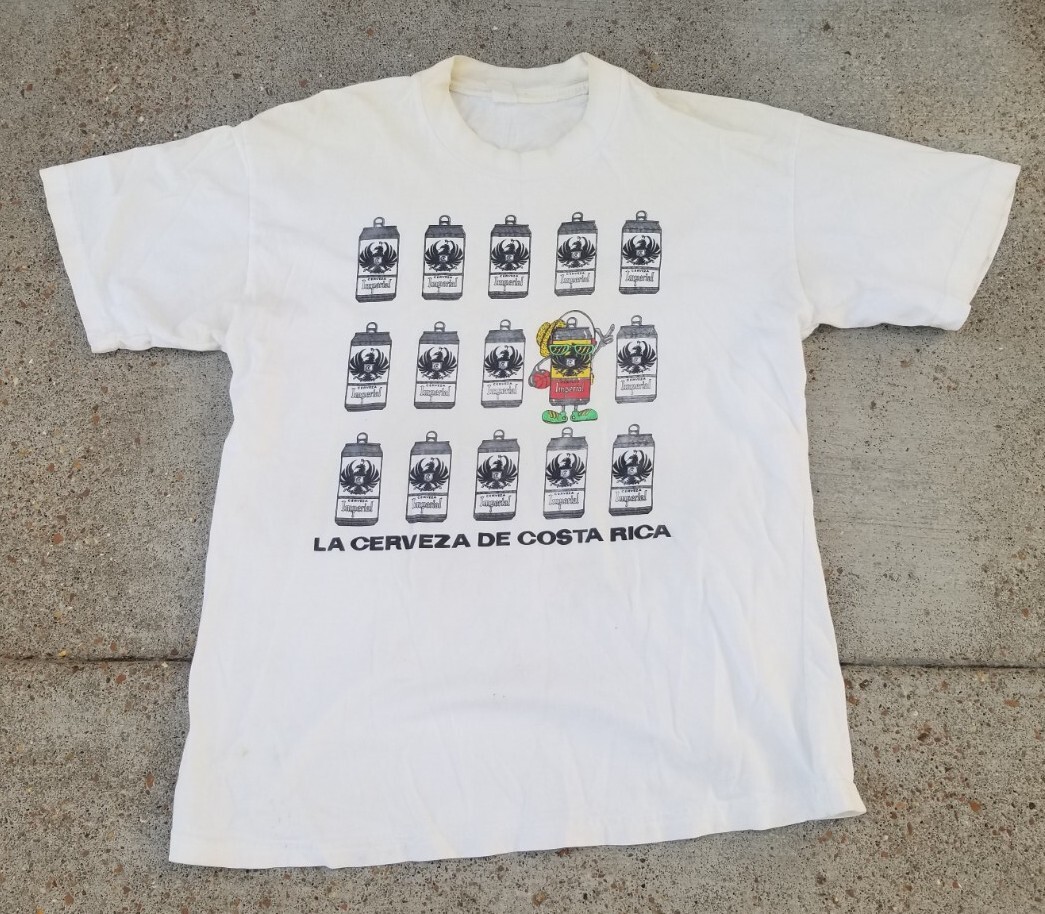 Imperial La Cerveza De Costa Rica Beer T Shirt White … Gem