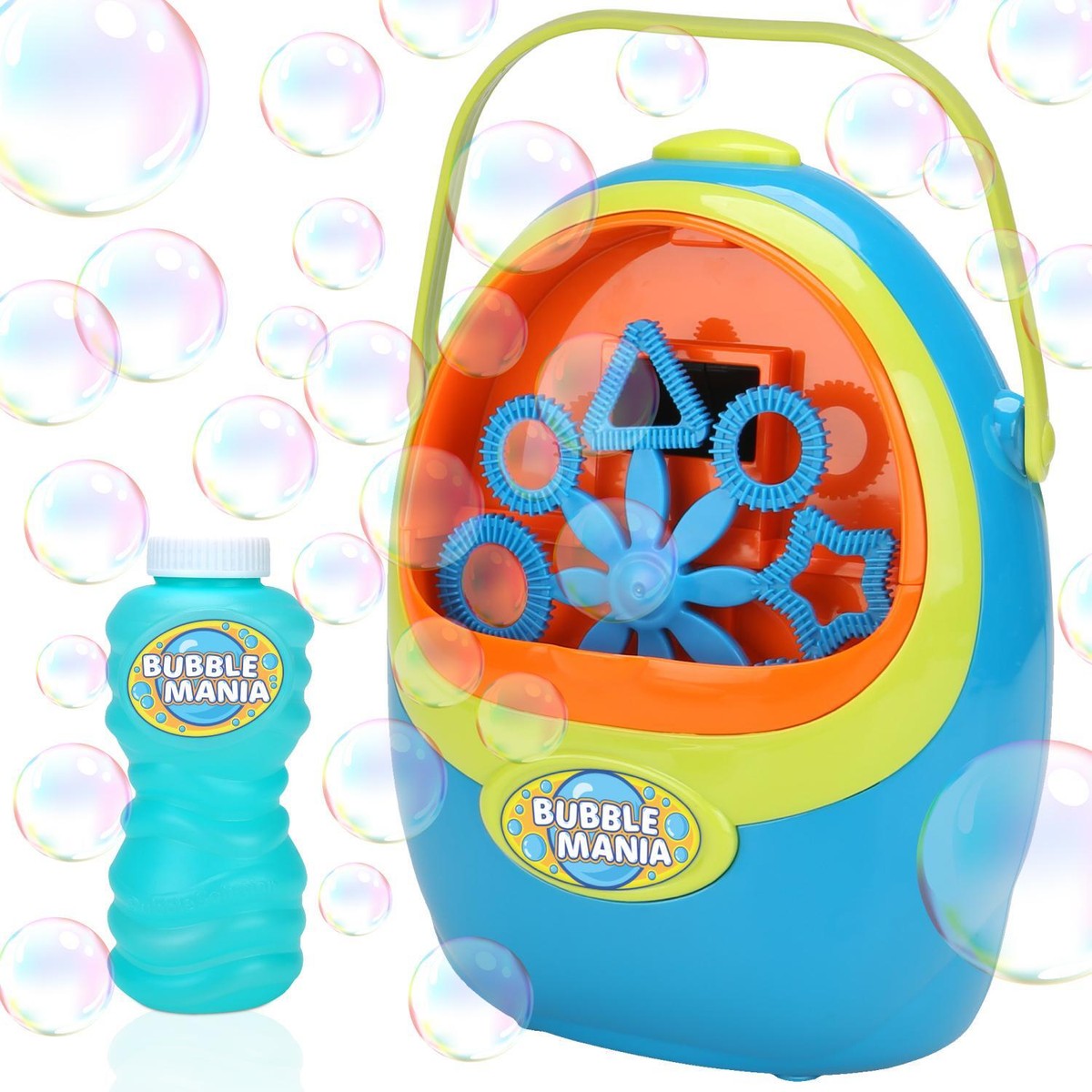 Bubble Mania Carry Along Bubble Machine For Kids Bubble Blower