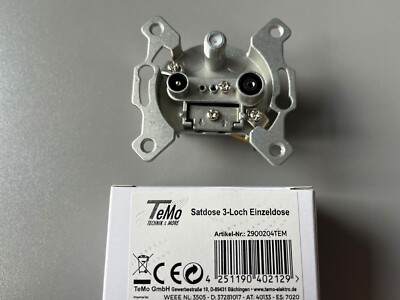 TeMo T&More  Sat-Dose 2900204TEM 3er-Sat-Einzeldose/Stichleitungsdose