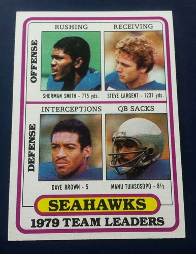 Seattle Seahawks [Team Leaders] #57 1980 Topps card