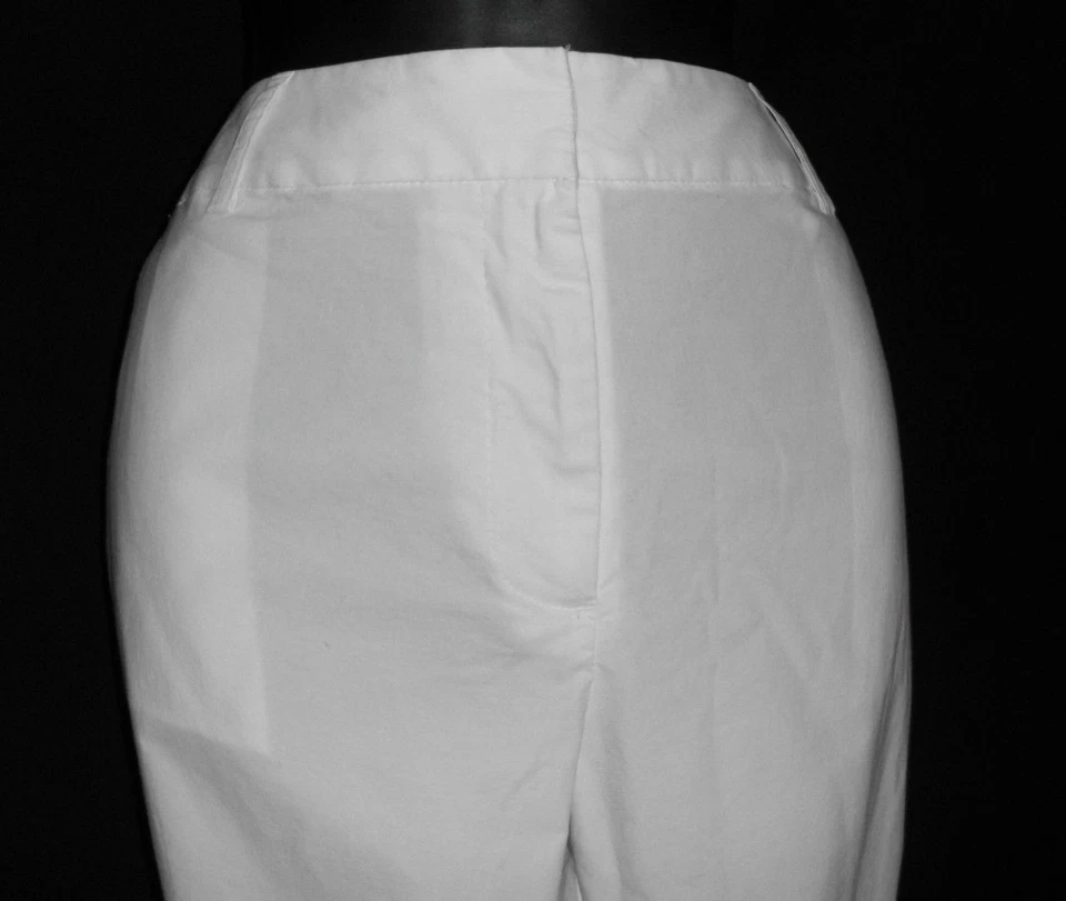 Pantalones Capri Rafaella Vintage Años 90 Talla 10 Nuevos con Etiquetas Blanco Cordones Piernas Bolsillos Novedad Foto 2 de 4