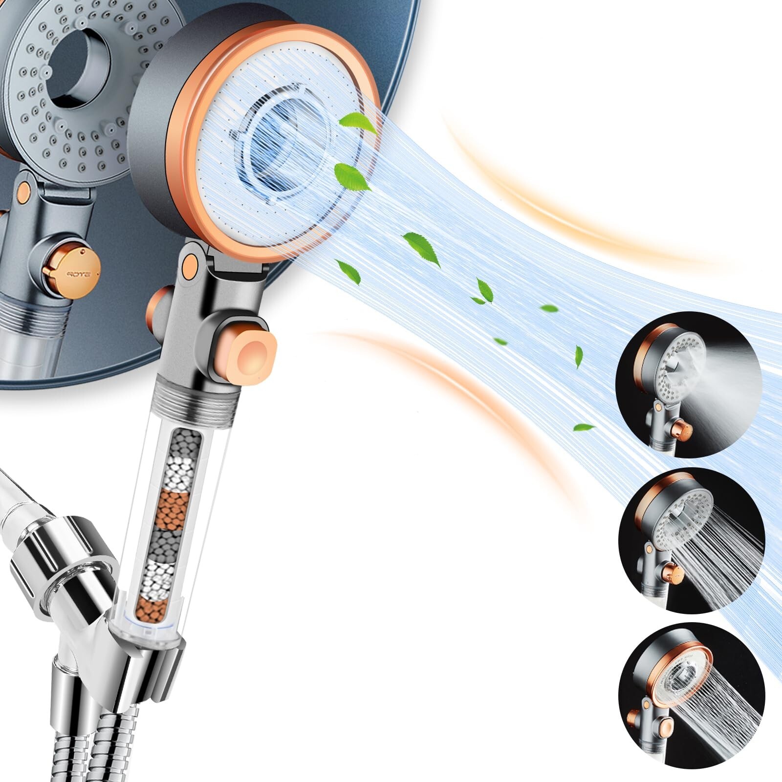 Luxsego Filtered Shower Head with Handheld Spray for Skin and Hair Care, High...