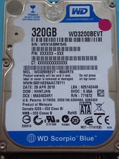 WD3200BEVT-80A0RT0 DCM: HHNTJHN 29 APR 2010 Malaysia 320GB | heads map: 0,2,3