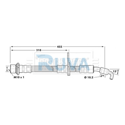 Fits Toyota Corolla 1992-2002 Ruva Front Right Brake Hose 9094702911
