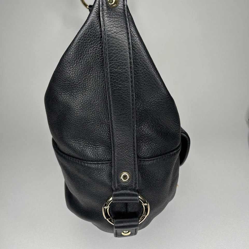 :Authentic Vntg MICHAEL KORS Fulton Black Pebbled Leather Shoulder Bag *Rare* - Image 4 of 4