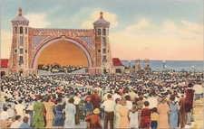 Postcard Crowd at Open Air Theatre Daytona Beach Florida FL
