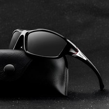Uomo Moto Motociclista Giorno da Guida Imbottito Occhiali Sole Nero