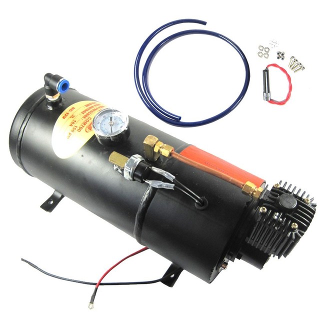 AIR HORN AIR COMPRESSOR 12V TRUCK PICKUP ON BOARD WITH 3 LITER TANK