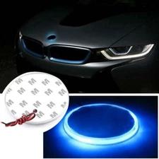 1x 82mm Ultra Blue Emblem LED Background Light For BMW 1 3 5 7 Series X3 X5 X6
