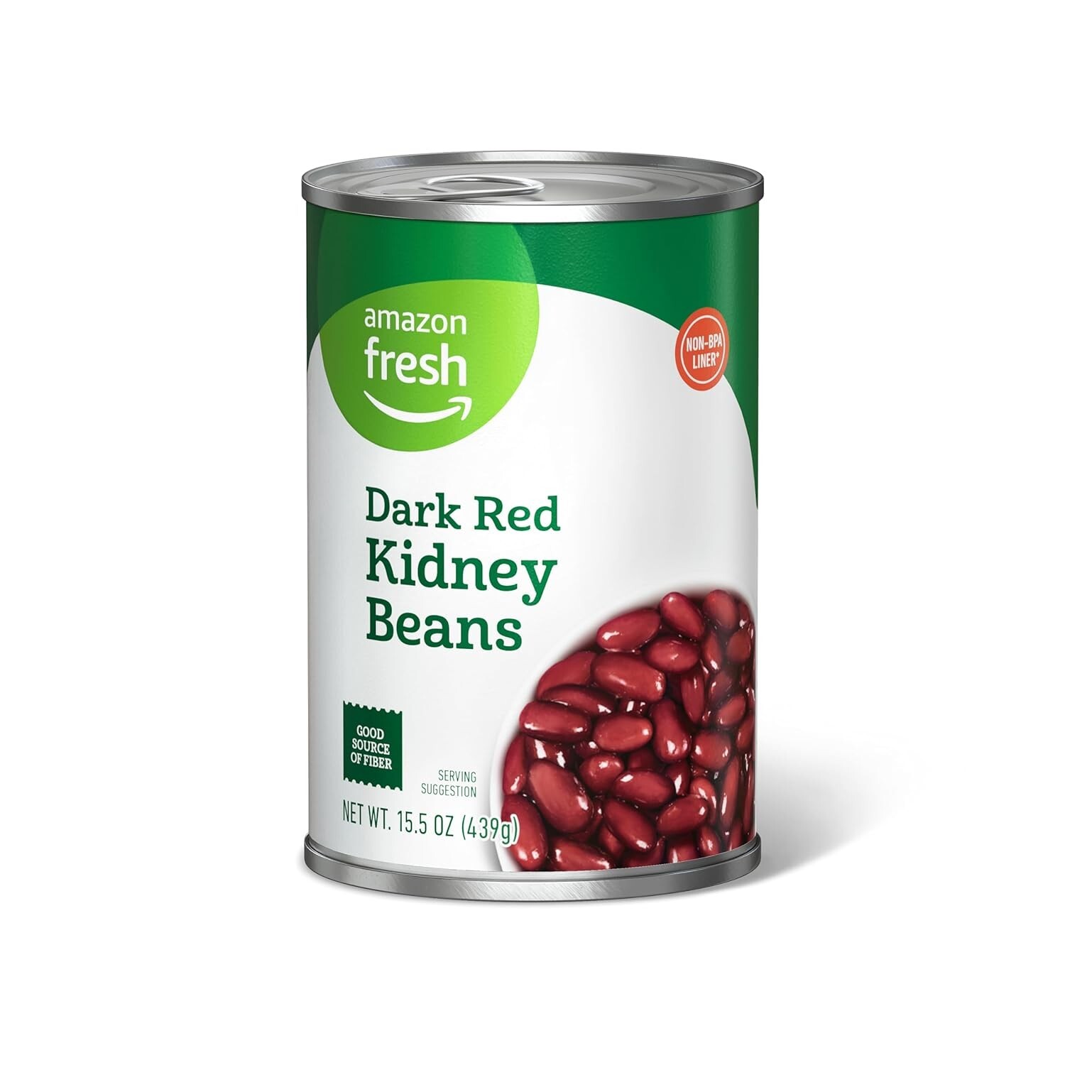 Amazon Fresh, Canned Dark Red Kidney Beans, 15.5 Oz