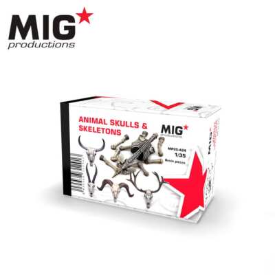 AK Interactive 1/35 Animal Skulls & Skeletons Plastic Model Kit