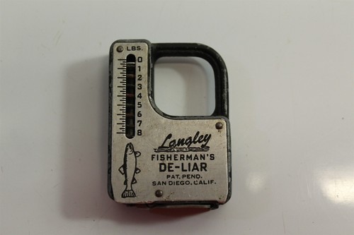 Vintage Fisherman's De-Liar Pounds Pocket Scale Fishing Tool Working By Langley - 第 1/11 張圖片