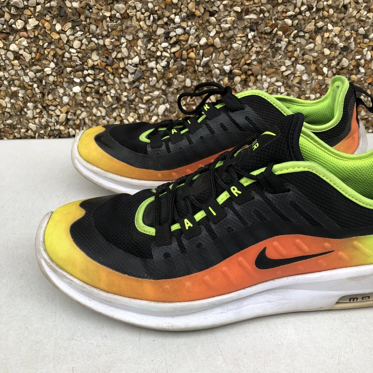 Nike Air Max Axis Premium UK7 Men's Running Shoes Black Orange Yellow  AA2148-006 | eBay